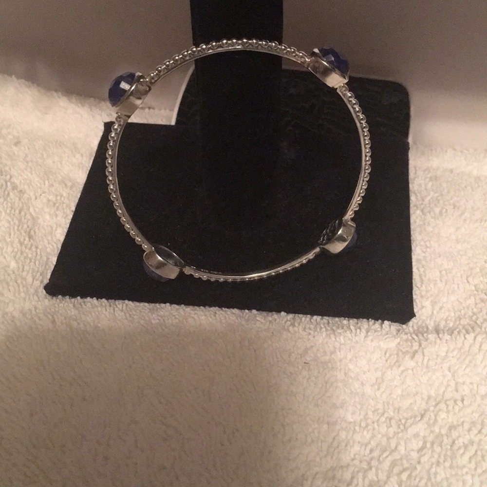 Hilary Joy 925 Sterling Silver Lapis Bangle